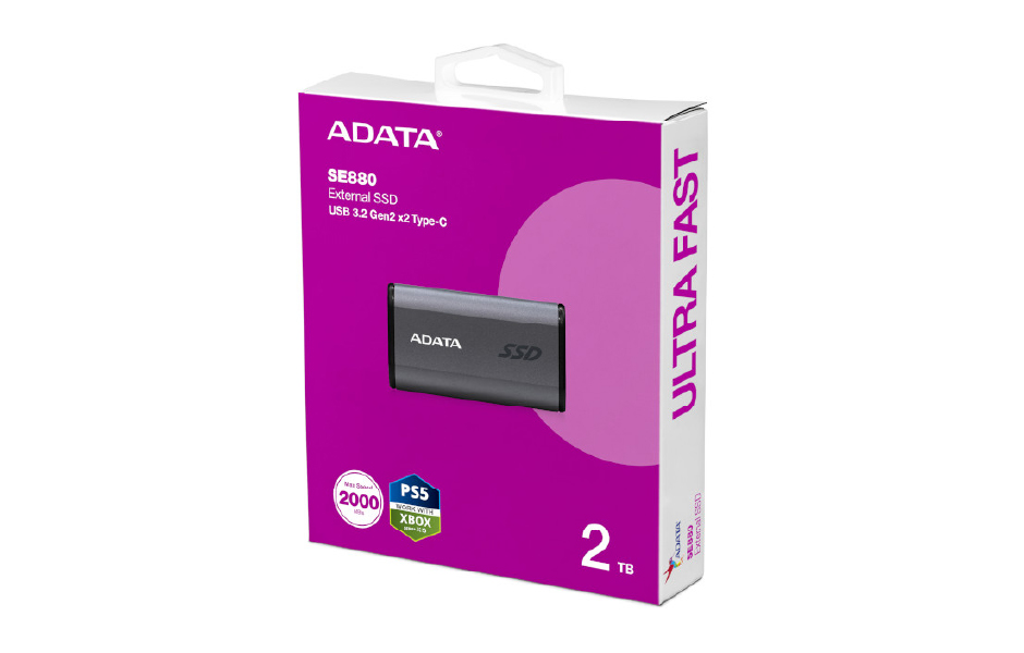 EXTERNAL SSD ADATA SE880 2TB [USB 3.2 GEN2 X2 TYPE-C]